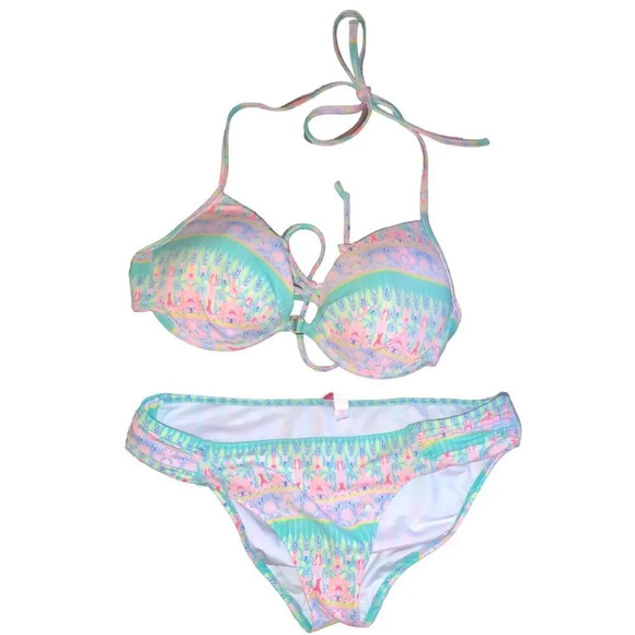 Victoria's Secret Push Up Padded Bikini Top Set Size 34c medium - Picture 1 of 3